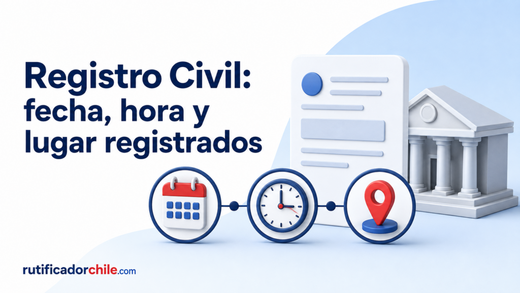 Certificado de nacimiento utilizado para revisar datos personales y lugar de nacimiento en Chile.
