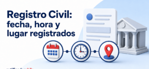 Certificado de nacimiento utilizado para revisar datos personales y lugar de nacimiento en Chile.