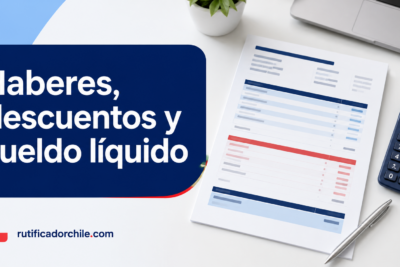 Liquidación de sueldo con haberes, descuentos y sueldo líquido en Chile.
