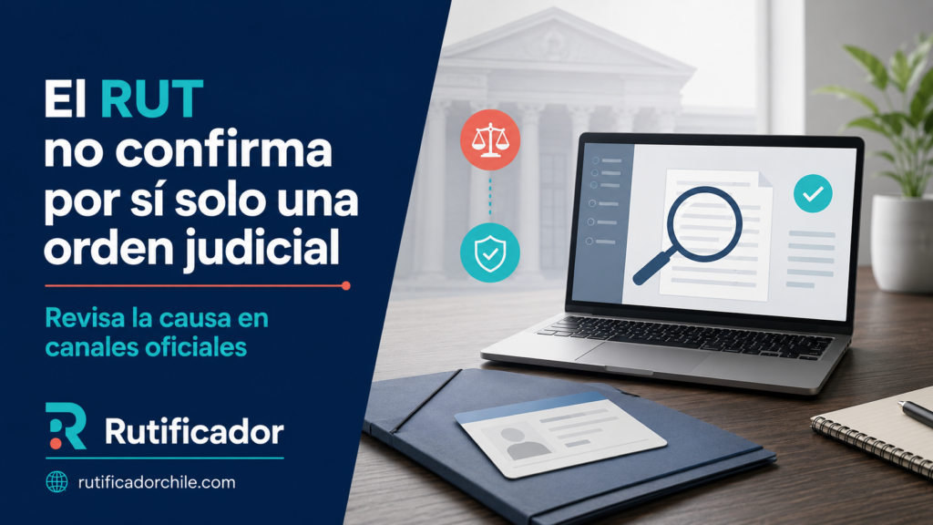 El RUT no confirma por sí solo una orden judicial y se recomienda revisar la causa en canales oficiales.