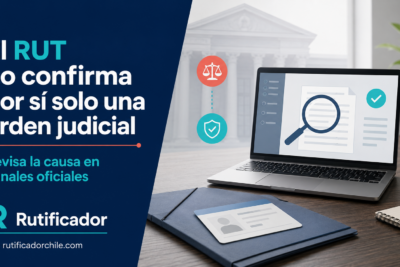 El RUT no confirma por sí solo una orden judicial y se recomienda revisar la causa en canales oficiales.