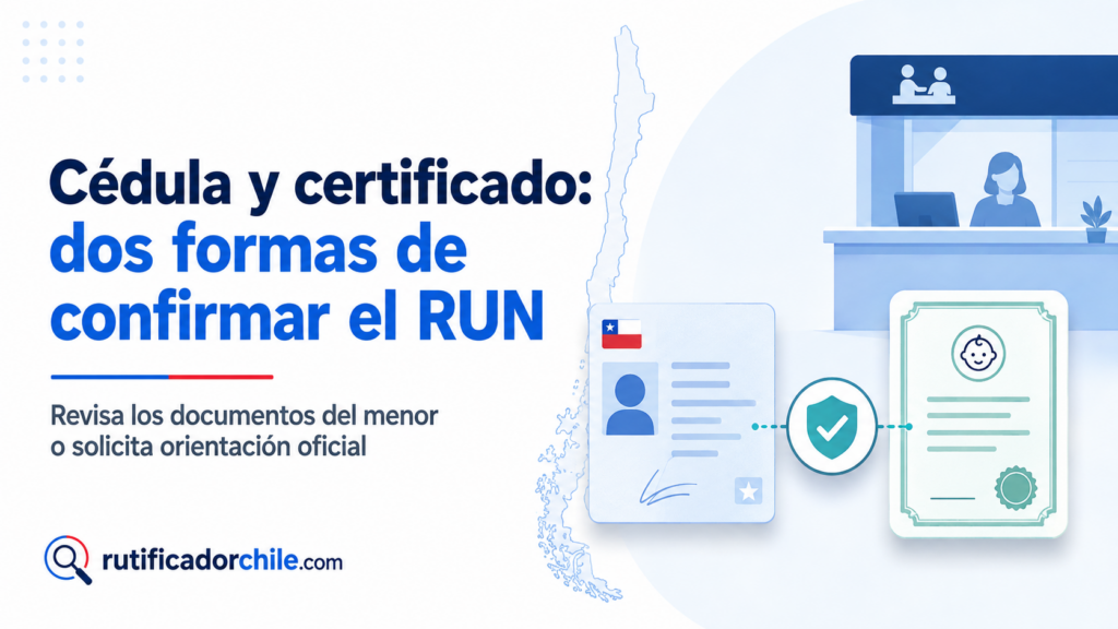 Dónde aparece el RUT de un menor