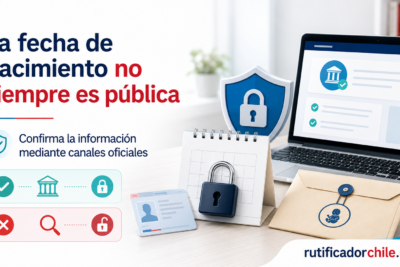 Protección de la fecha de nacimiento y consulta mediante canales oficiales en Chile.