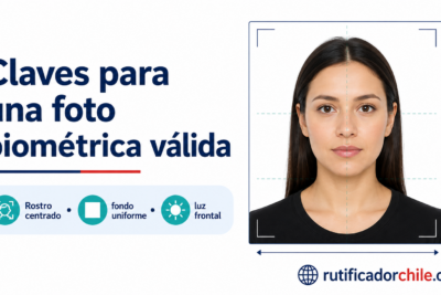 Foto biométrica con rostro centrado, fondo uniforme y luz frontal para un documento de viaje.