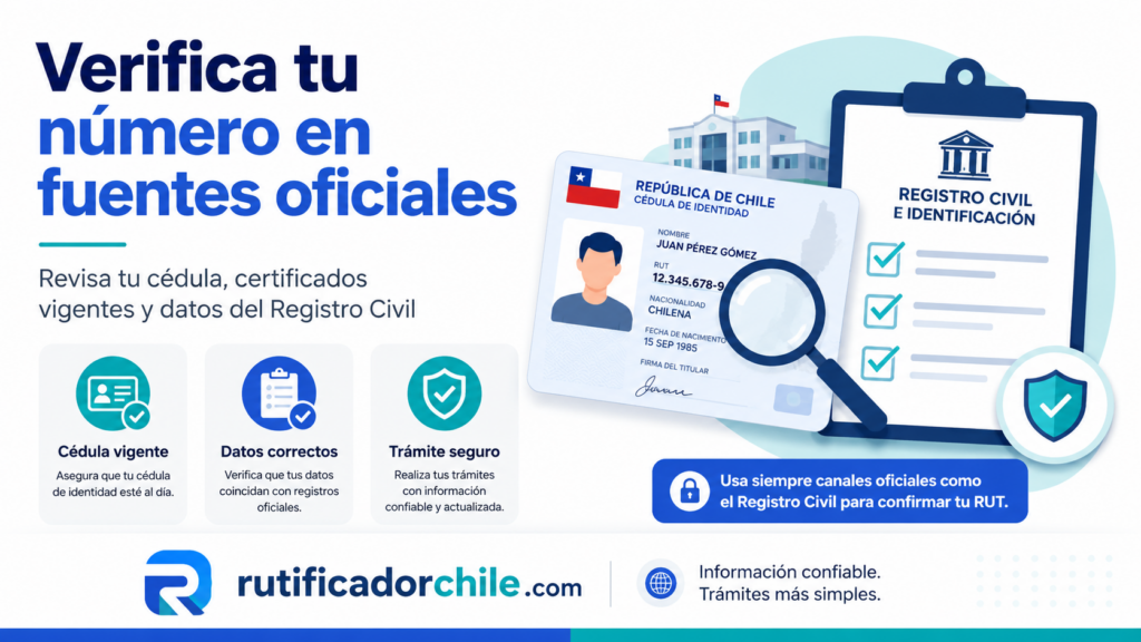 Cómo confirmar tu RUT mediante el Registro Civil