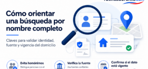 Consultar dirección con nombre y apellido