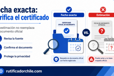 Diferencia entre una fecha de nacimiento estimada y una fecha exacta respaldada por un certificado oficial