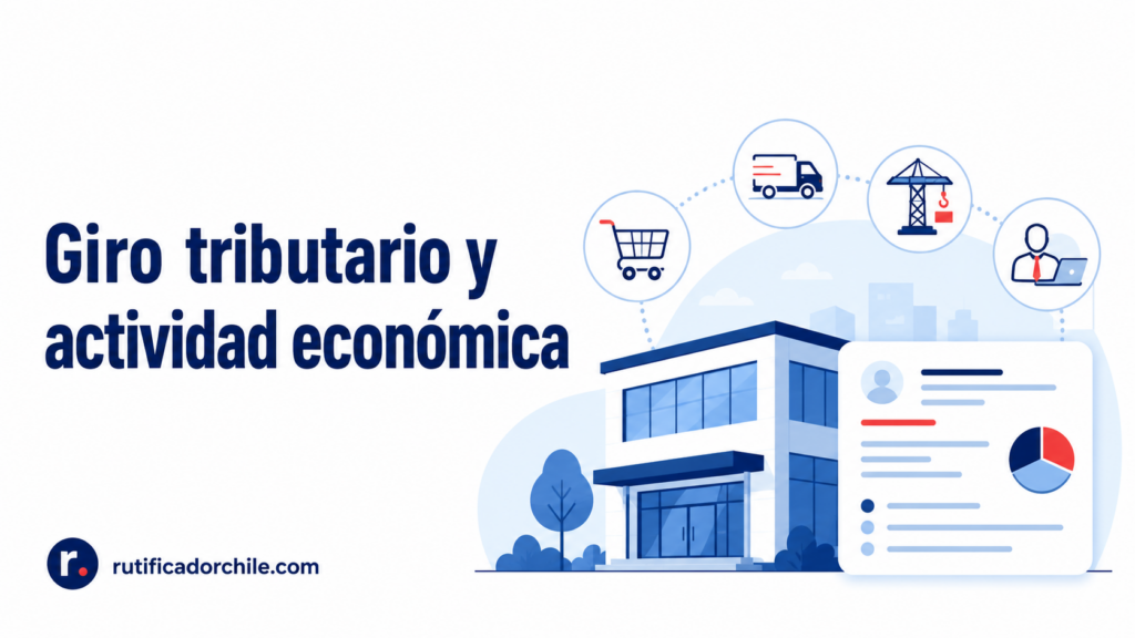 Giro tributario y actividad económica registrada de una empresa en Chile