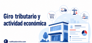Giro tributario y actividad económica registrada de una empresa en Chile