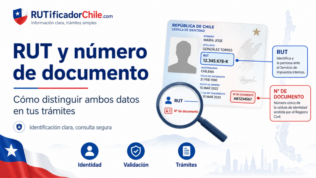 Número de documento y RUT