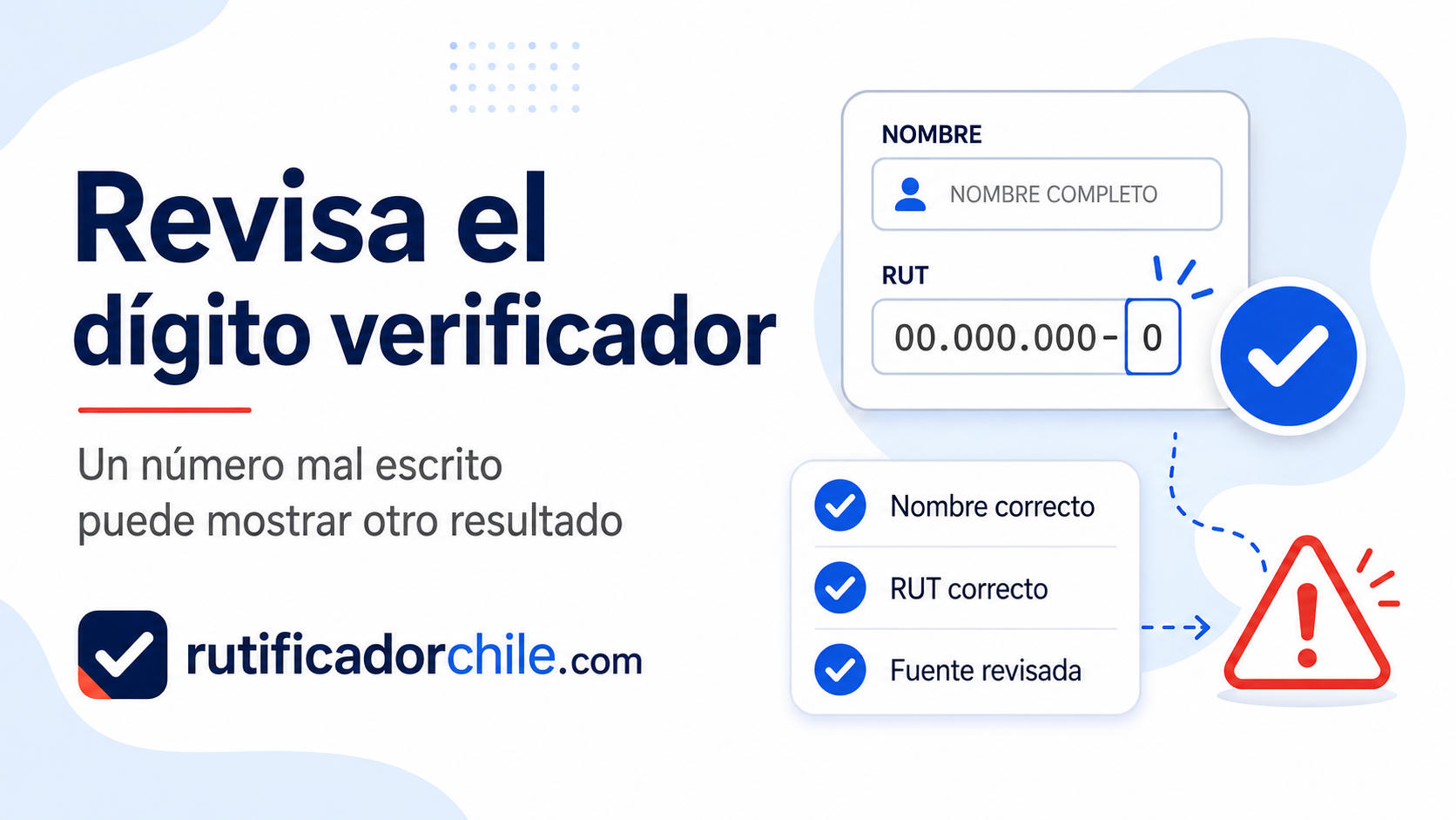 Pasos para comparar nombre, fuente y fecha antes de utilizar información asociada a un RUT