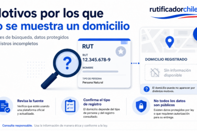 Por qué no aparece una dirección asociada a un RUT