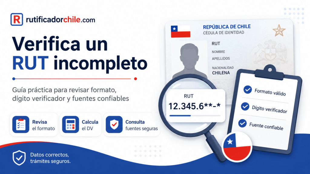 confirmar un RUT cuando el resultado aparece incompleto