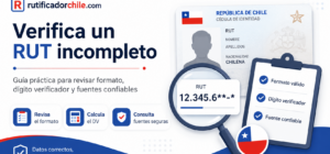 confirmar un RUT cuando el resultado aparece incompleto