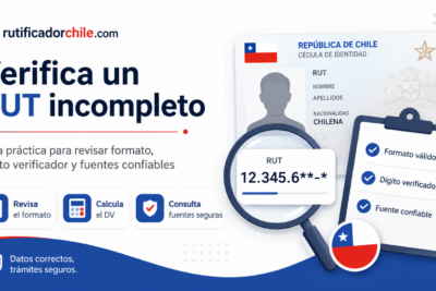 confirmar un RUT cuando el resultado aparece incompleto