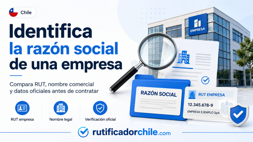 encontrar la razón social usando el RUT de una empresa