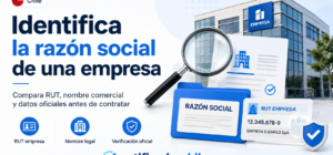 encontrar la razón social usando el RUT de una empresa